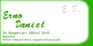 erno daniel business card